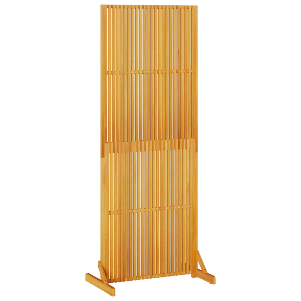 Vidaxl Privacy Screen Brown 79.5 X 50 X 200 Cm Solid Acacia Wood