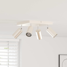 vidaXL Ceiling Spotlight with Spotlights Nickel 26 x 26 x 16 cm Metal