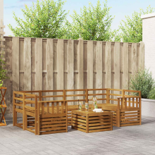 vidaXL Outdoor-Sofagarnitur 7 stk. Natur Massivholz Akazie