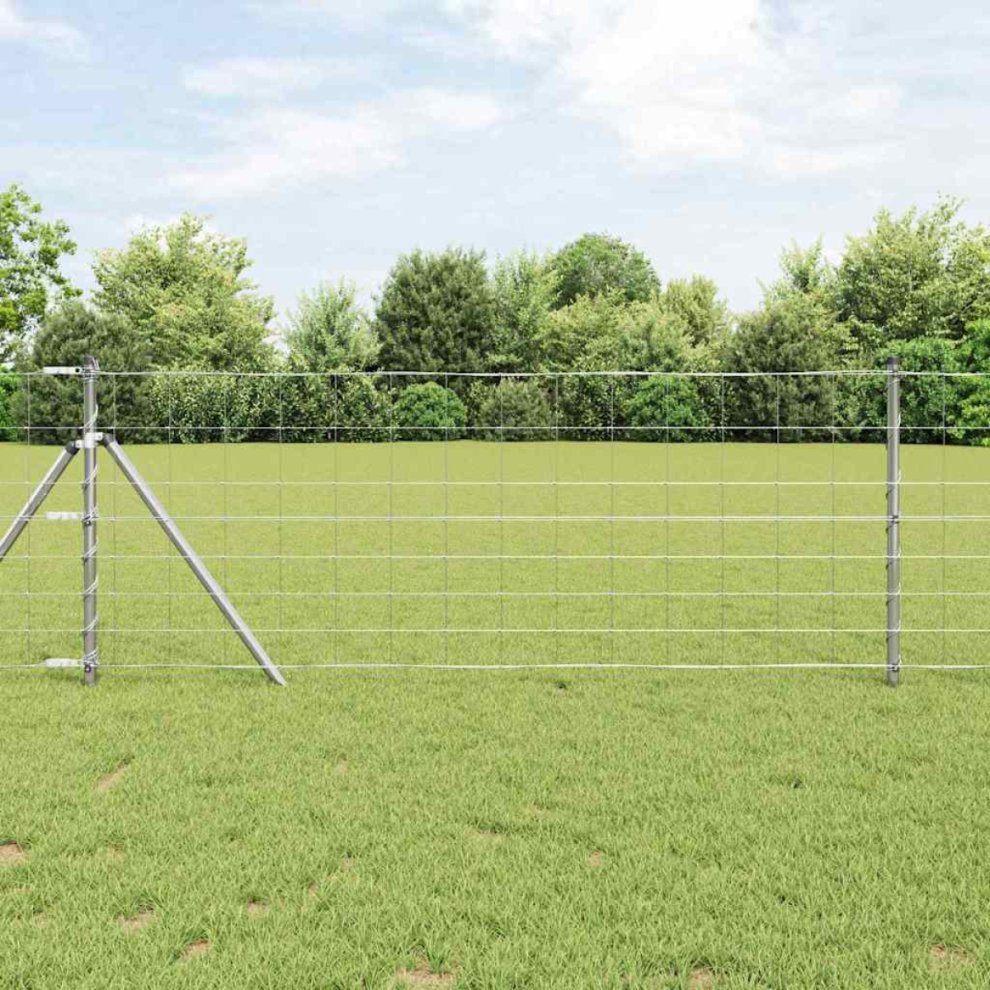 Vidaxl Field Fence Silver