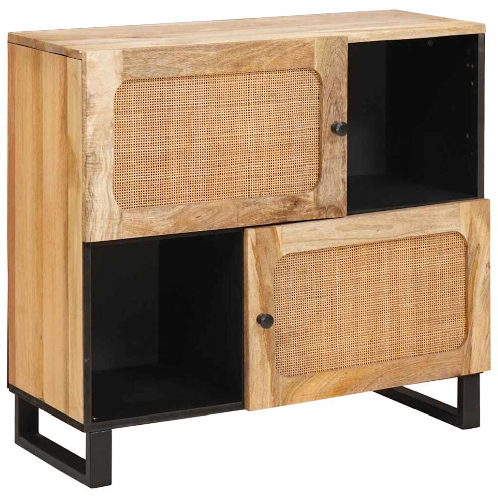 Vidaxl Sideboard With Storage 80 X 33 X 75 Cm Solid Mango Wood Brown