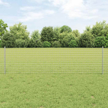 vidaXL Eingebetteter Zaunpfosten 5 Stk. Silber 100 cm