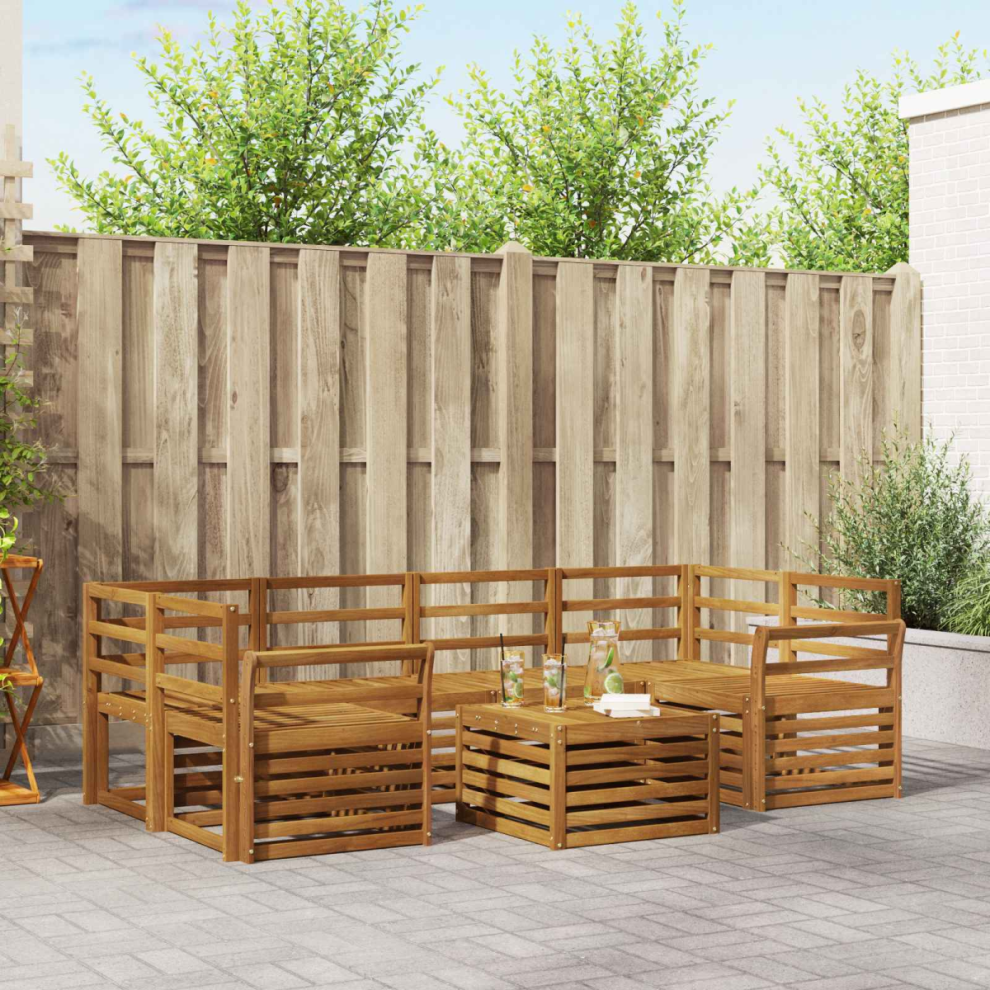 Vidaxl Sofa Sets Natural Solid Acacia Wood