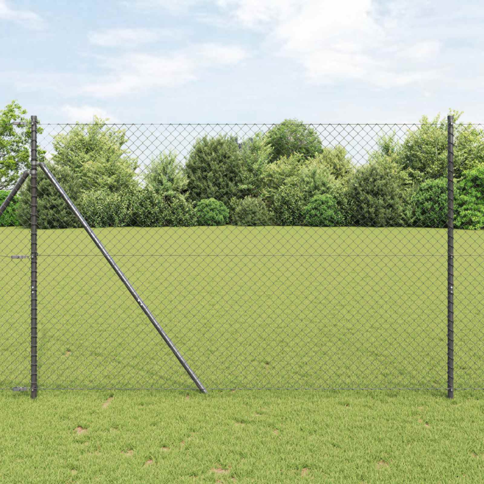 Vidaxl Chain Link Fence Grey
