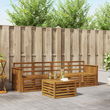 vidaXL Outdoor-Sofagarnitur 5 stk. Natur Massivholz Akazie