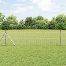 vidaXL Hexagon Fence Silver 0.8 x 25 m Galvanised steel