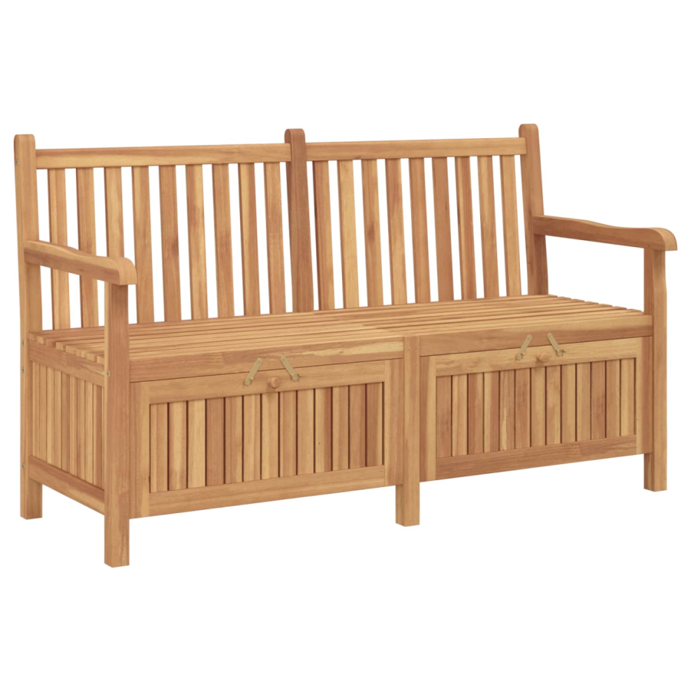 Vidaxl Garden Bench With Storage 150 X 60 X 90 Cm Solid Teak Wood