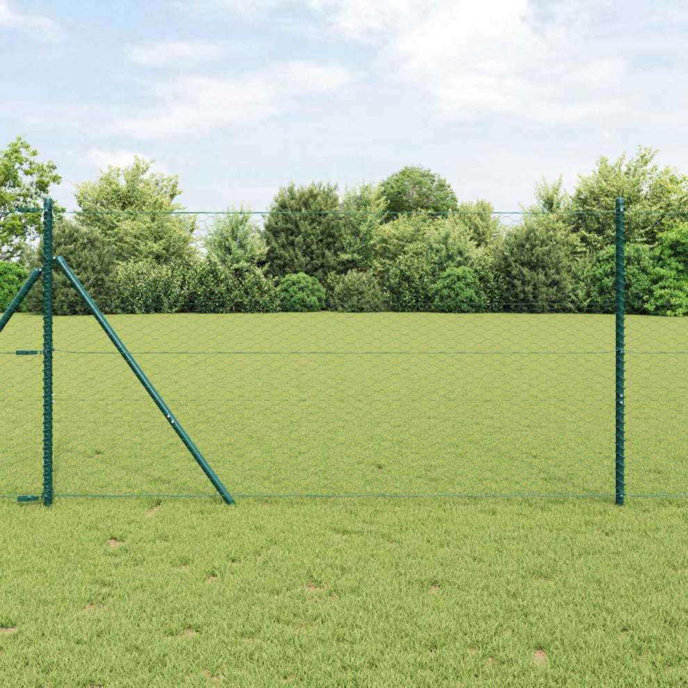 Vidaxl Hexagon Fence Green 1.2 X 10 M Pvc