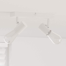 vidaXL Deckenstrahler mit Strahlern Weiß 26 x 6,5 x 11,5 cm Metall