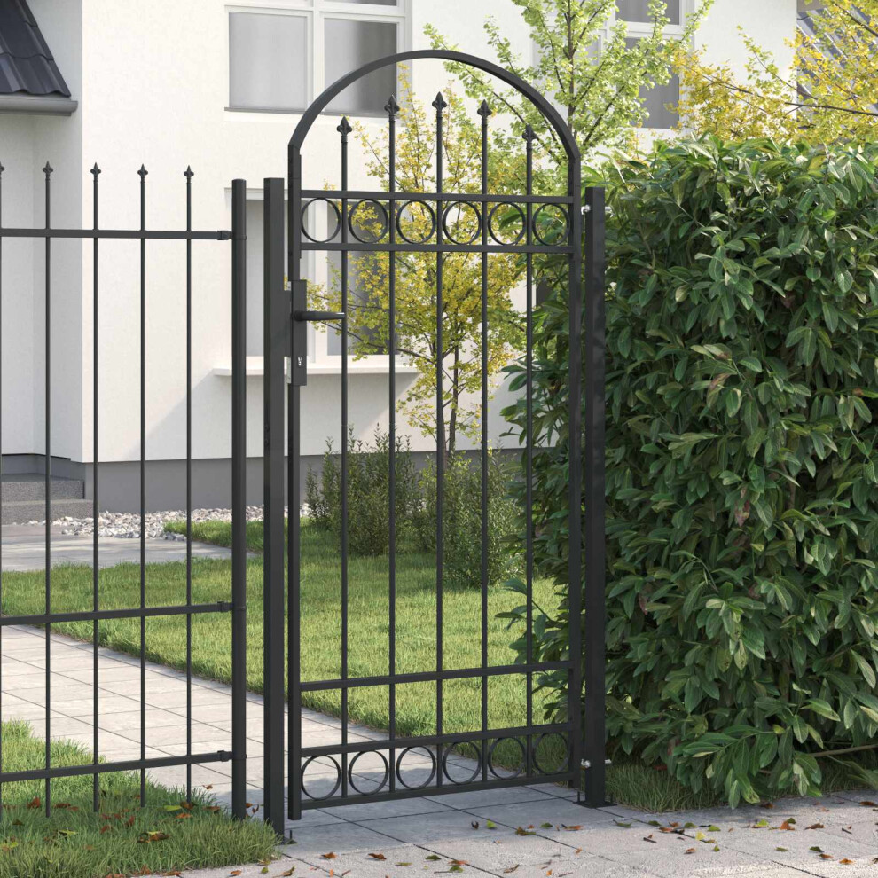Vidaxl Fence Post Assen 200 X 88 X 14 Cm Steel Grey Lockable