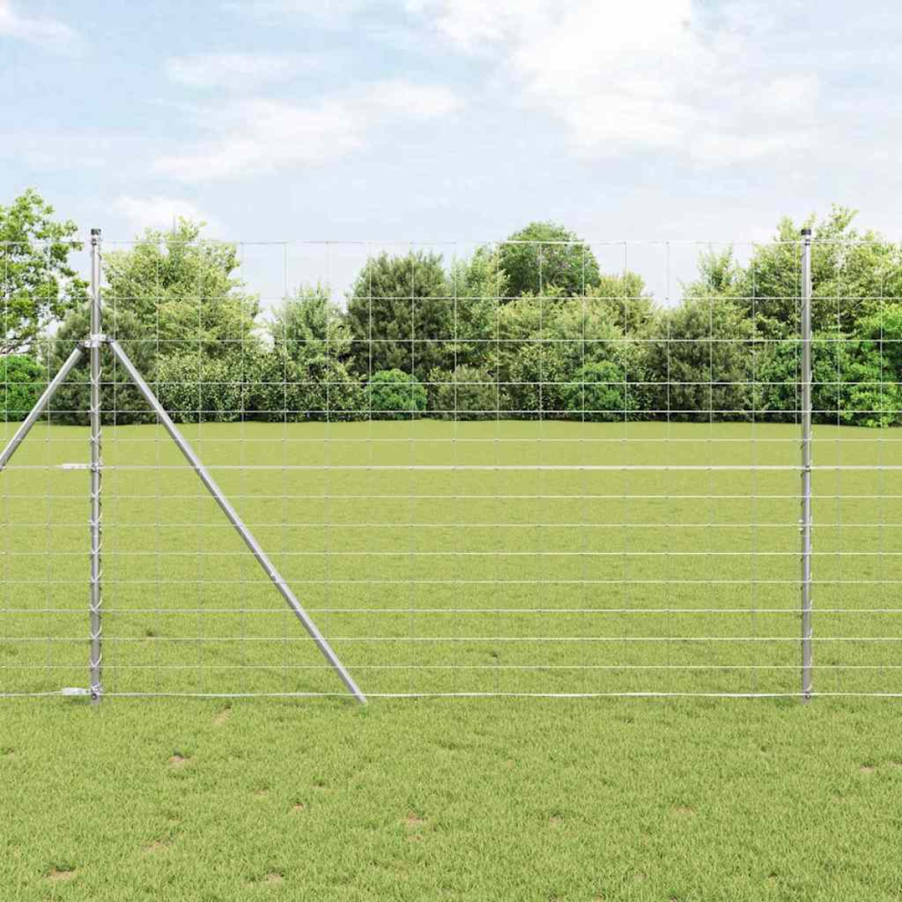 Vidaxl Field Fence Silver