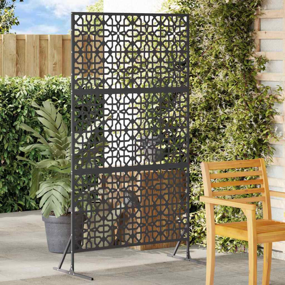 Vidaxl Privacy Screen Black 100 X 50 X 180 Cm Steel