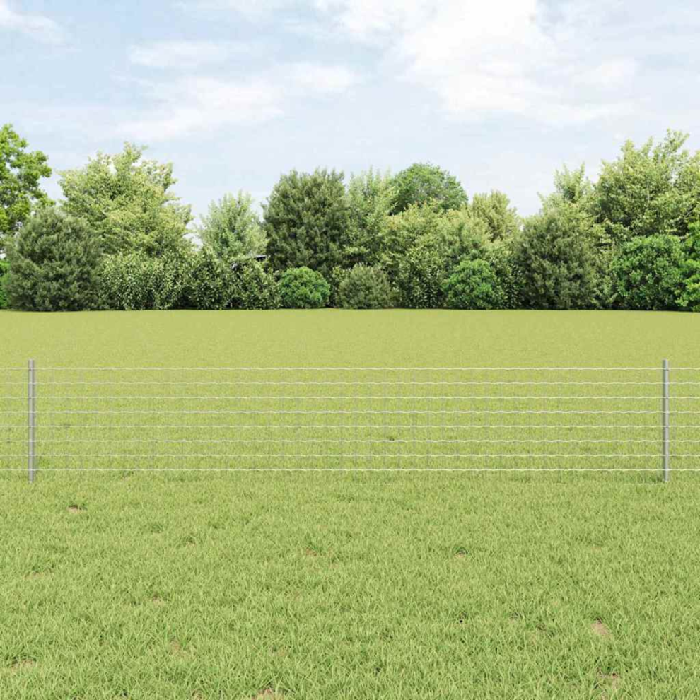 Vidaxl Fence Post 11 Pcs Silver 40 Cm Steel