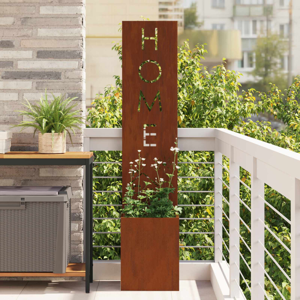 Vidaxl Garden Privacy Screen Rusty 32 X 32 X 150 Cm Weathering Steel