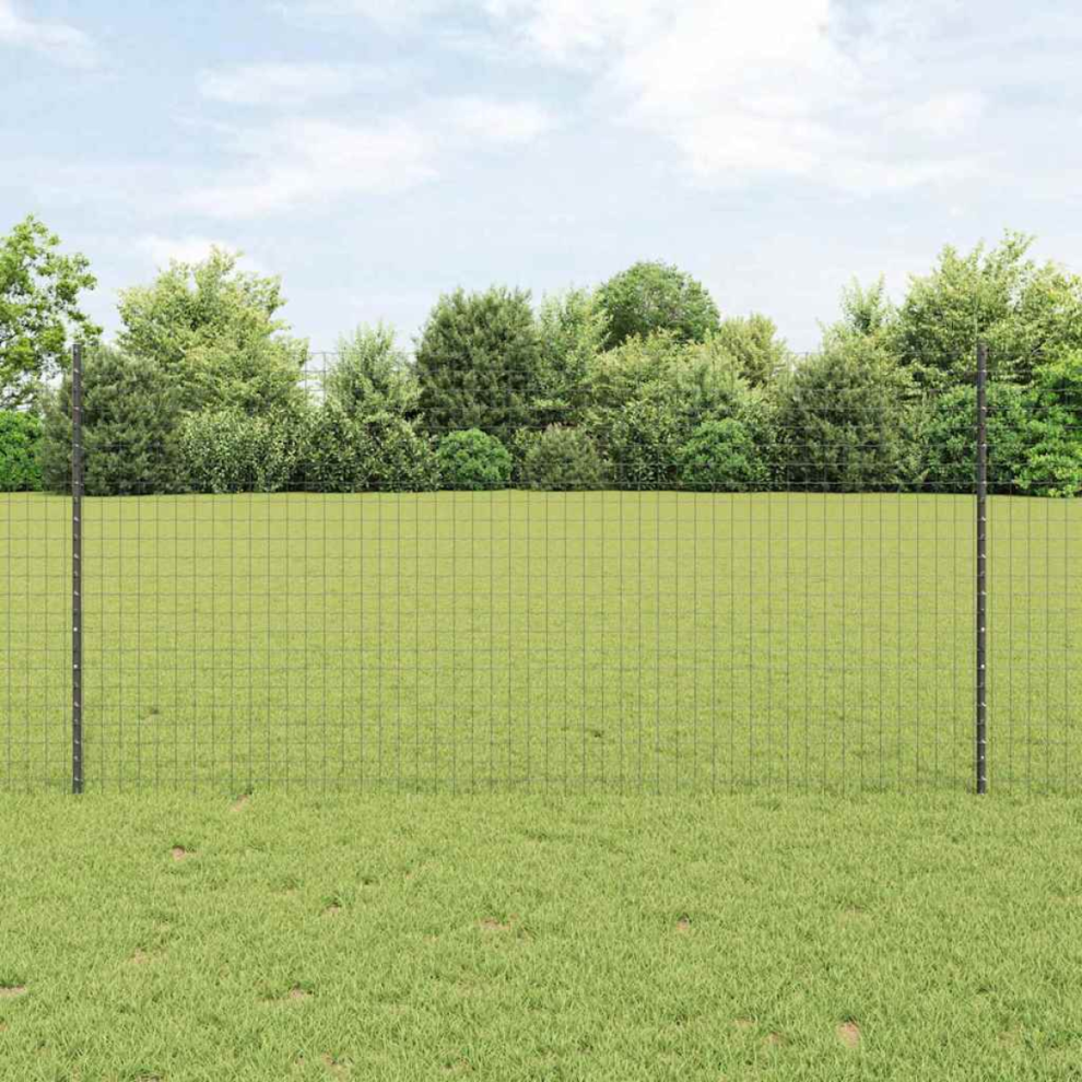Vidaxl Fence Post 5 Pcs Grey 120 Cm Steel