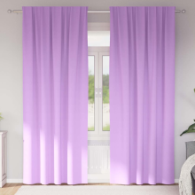 vidaXL Blackout Curtains with Rings 2 pcs Purple 260 x 140 cm