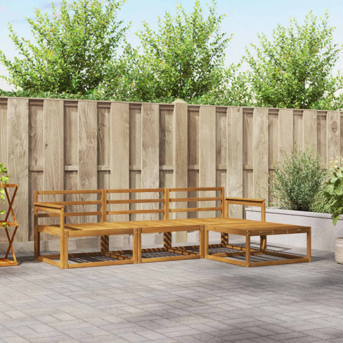 VidaXL vidaXL Outdoor Sofa Set 4 pcs Natural Solid Acacia Wood