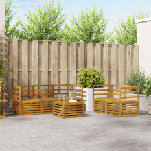 vidaXL Outdoor-Sofagarnitur 6 stk. Natur Massivholz Akazie