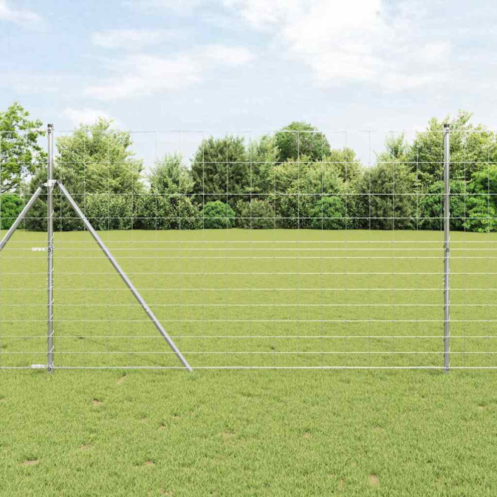 Vidaxl Field Fence Silver
