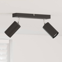 vidaXL Ceiling Spotlight with Spotlights Black 26 x 6 x 16 cm Metal