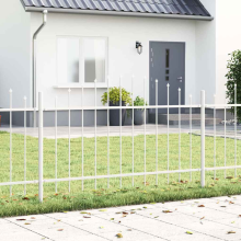 vidaXL Garden Fence Woerden White 170 x 140 cm Powder-Coated Steel