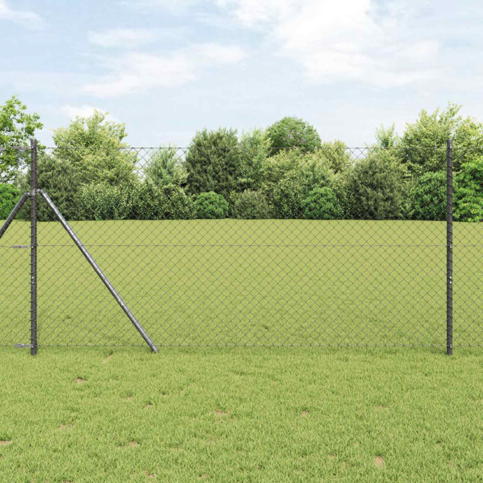 Vidaxl Chain Link Fence Grey