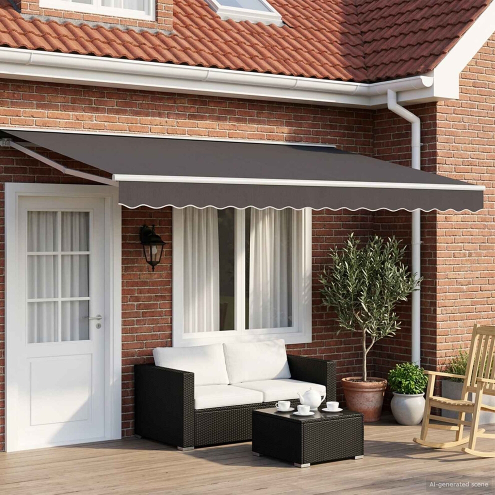 Vidaxl White, Grey And Anthracite 4.5 X 3 M Polyester With Pu Coating