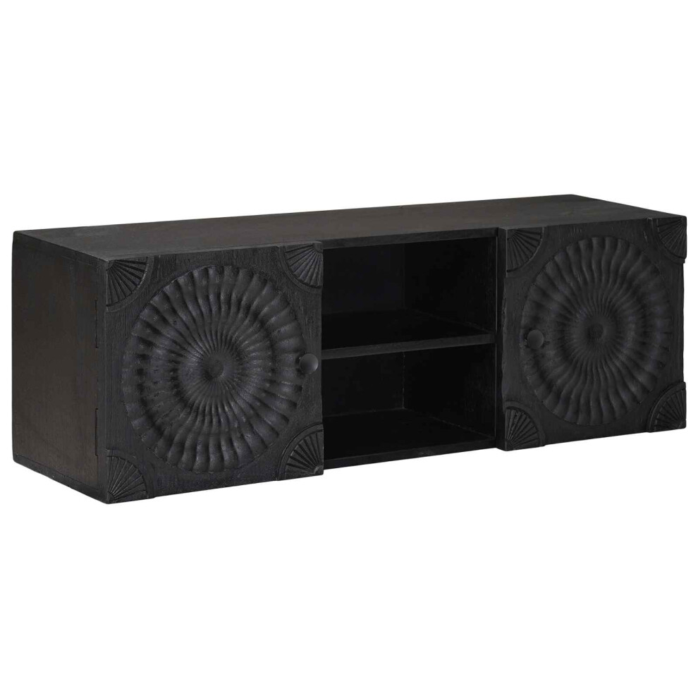 Vidaxl Tv Cabinet With Shelf With Storage Black 105 X 30 X 35 Cm