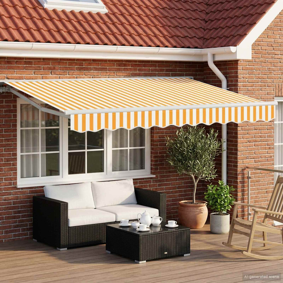 Vidaxl Yellow And White 3 X 2.5 M Polyester With Pu Coating