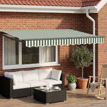 vidaXL Electric Retractable Awning 3 x 2.5 m Polyester with PU coating