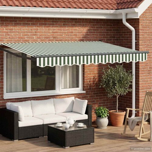 VidaXL vidaXL Electric Retractable Awning 3 x 2.5 m Polyester with PU coating