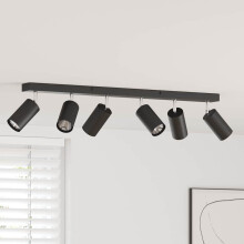 vidaXL Ceiling Spotlight with Spotlights Black 73 x 6 x 16 cm Metal