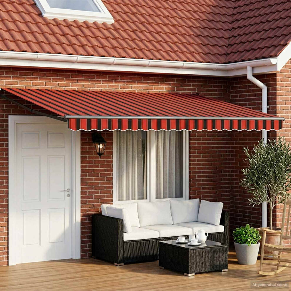 Vidaxl Electric Retractable Awning 4 X 3 M Polyester With Pu Coating