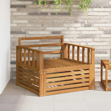 vidaXL 2 Piece Outdoor Sofa Natural