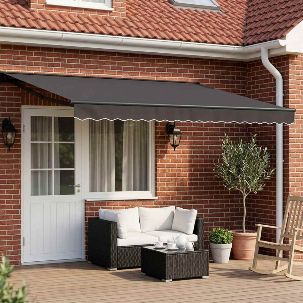 Vidaxl Anthracite 4.5 X 3 M Polyester With Pu Coating
