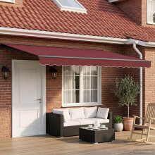 vidaXL Burgundy and Anthracite 4.5 x 3 m Polyester with PU coating
