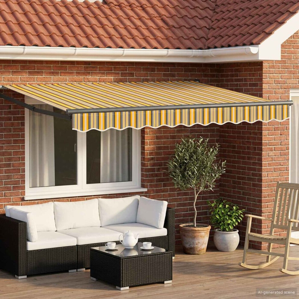 Vidaxl Electric Retractable Awning 3 X 2.5 M Polyester With Pu Coating