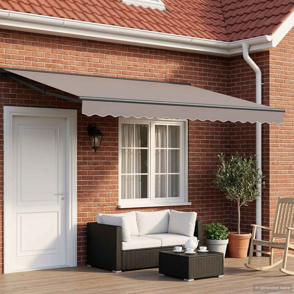 Vidaxl Light Grey And Anthracite 4.5 X 3.5 M Polyester With Pu Coating