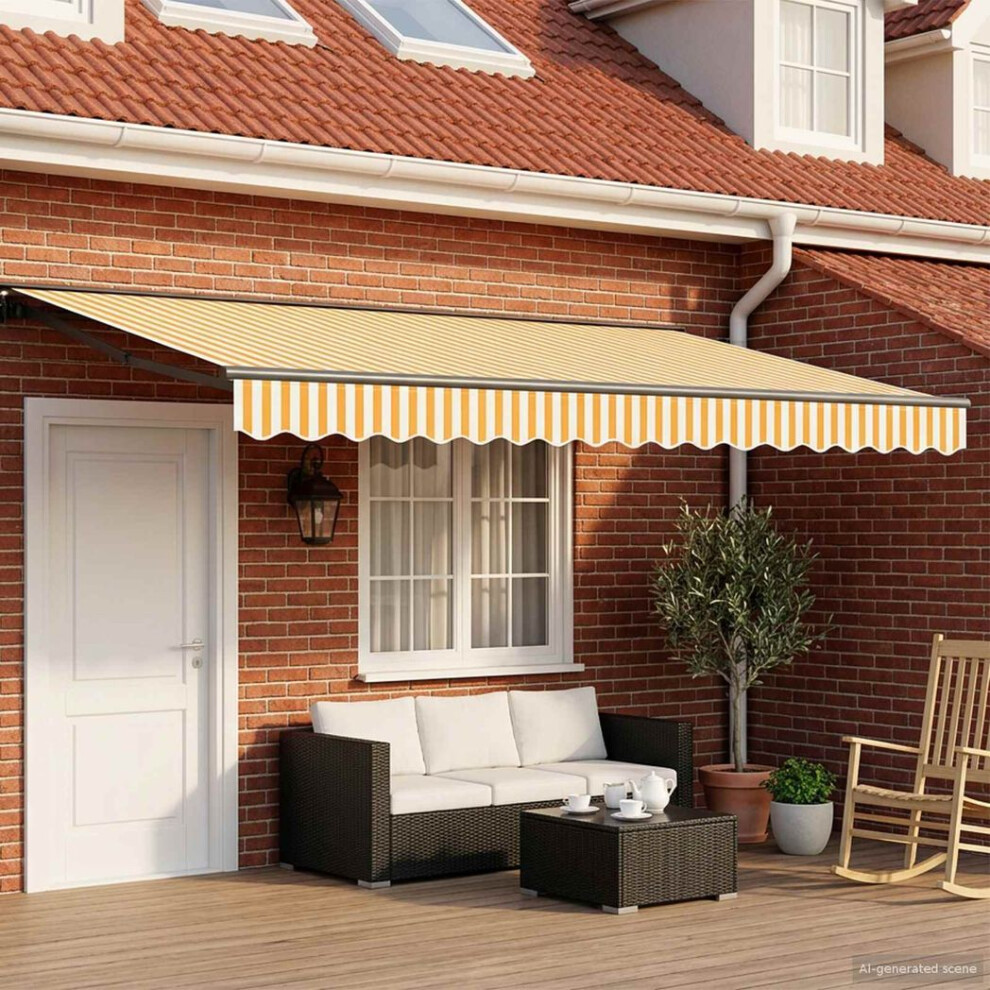 Vidaxl Yellow, White And Anthracite 4 X 3.5 M