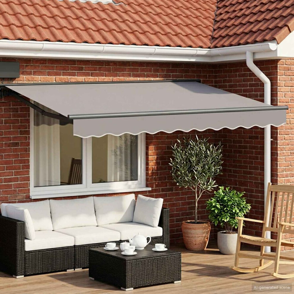 Vidaxl Light Grey And Anthracite 3 X 2.5 M Polyester With Pu Coating