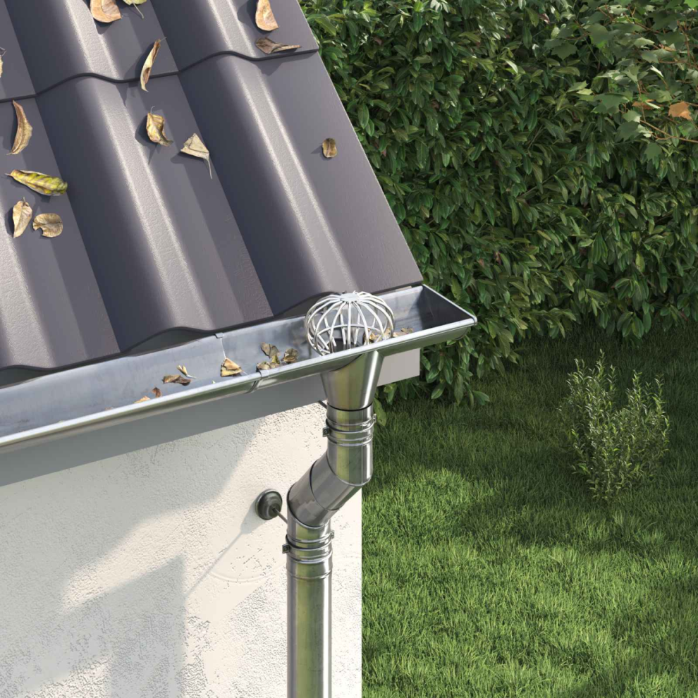 Vidaxl Gutter Leaf Guard 2 Pcs 110 Mm Stainless Steel Silver