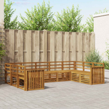 vidaXL Outdoor-Sofagarnitur 9 stk. Natur