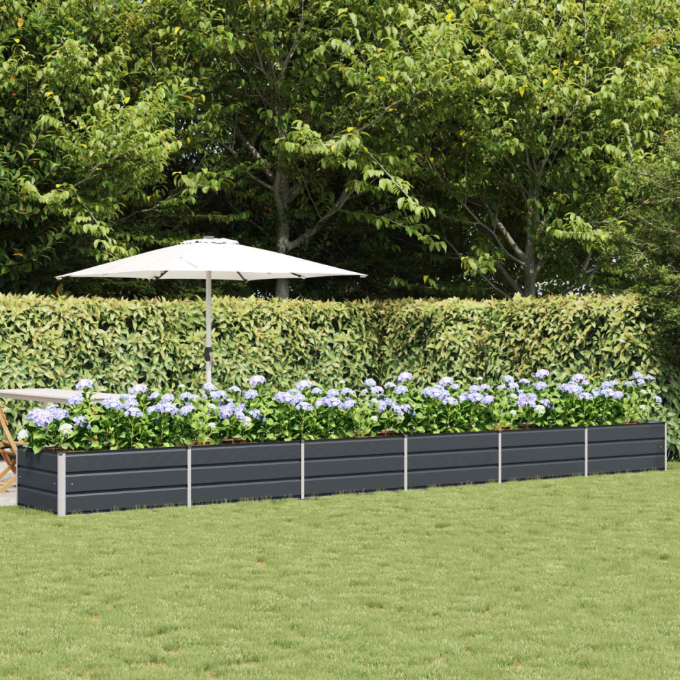 Vidaxl Planter 600 X 80 X 45 Cm Steel Anthracite