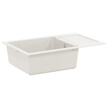 vidaXL Sink White 780 x 500 mm 80% Quartz and 20% Resin