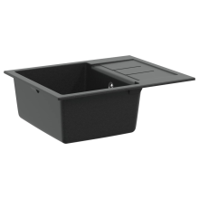 vidaXL Sink Black 620 x 500 mm 80% Quartz and 20% Resin