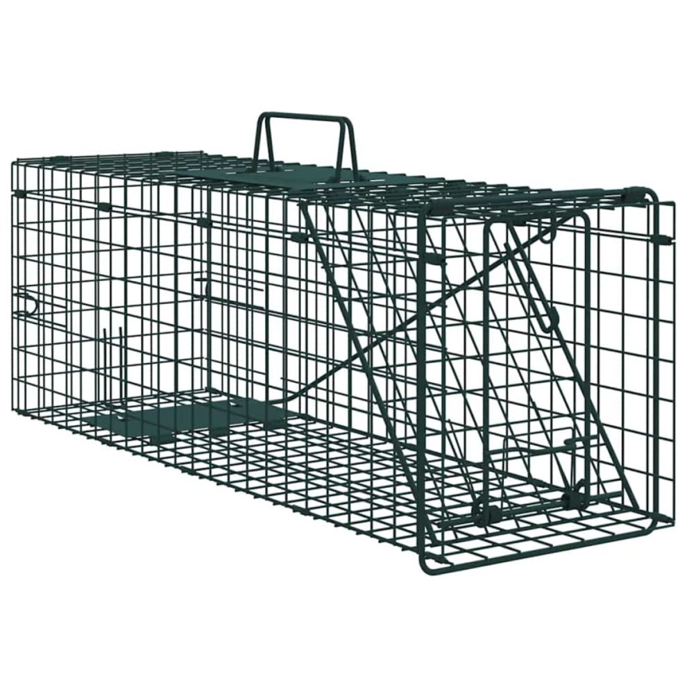 Vidaxl Animal Trap Green 61 X 20 X 21.5 Cm Steel