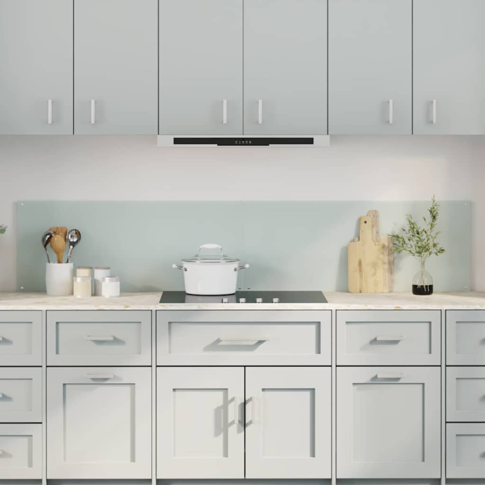 Vidaxl Kitchen Backsplash 2 Pcs White 100 X 40 Cm Tempered Glass