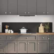 vidaXL Kitchen Backsplash 2 pcs Black 100 x 40 cm Tempered Glass