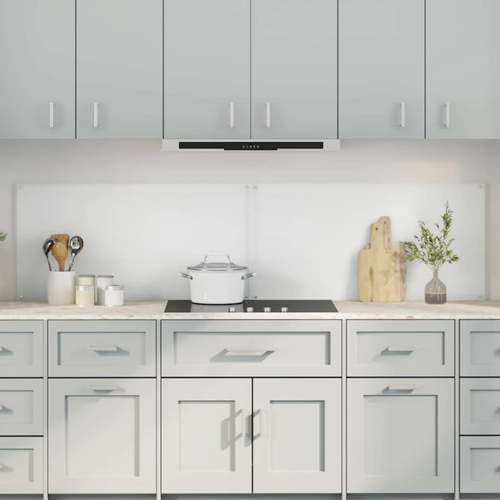 Vidaxl Kitchen Backsplash 2 Pcs Transparent 100 X 50 Cm Tempered Glass