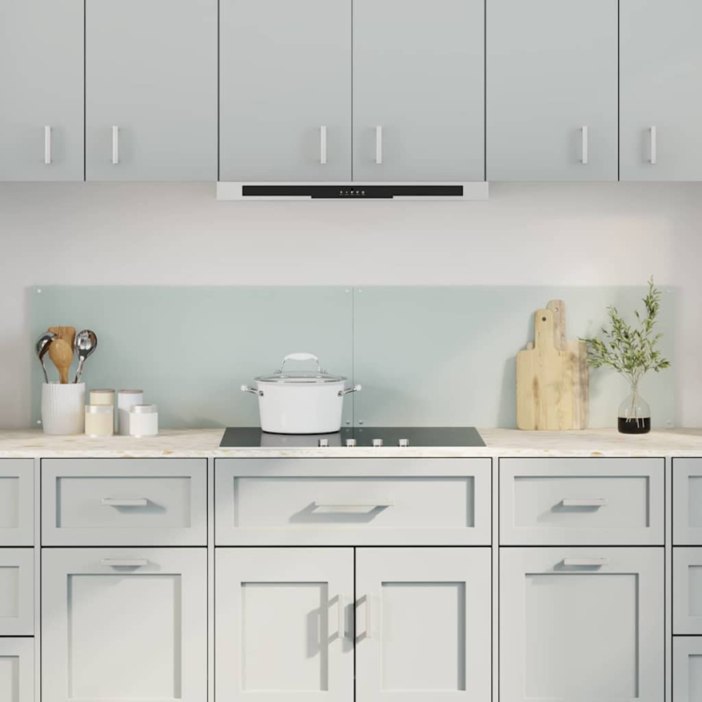 Vidaxl Kitchen Backsplash 2 Pcs White 90 X 40 Cm Tempered Glass